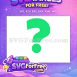 Free Bright Green Question Mark Free Uncertainty Symbol Baby Shark Party Free SVG - Instant Download