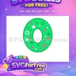 Free Green 0 Free Colorful Polka Dot Baby Shark Party Free SVG - Instant Download