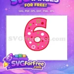 Free Pink Free Polka Dots Baby Shark Party Free SVG - Instant Download