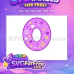 Free Purple Zero Free Dots Baby Shark Party Free SVG - Instant Download