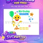 Free Yellow Free Balloon Baby Shark Birthday Party Free SVG - Instant Download