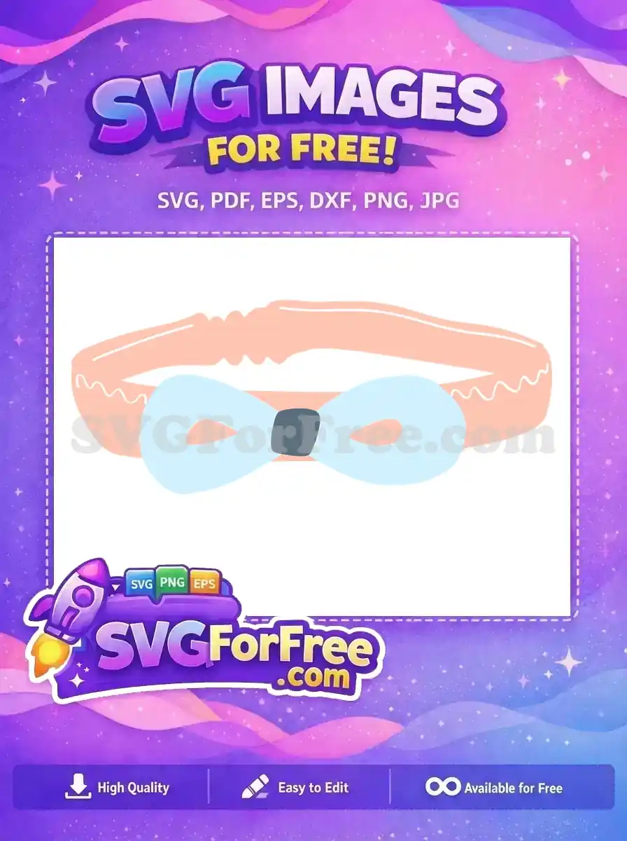A stylish free design featuring cute pink lips wearing a light blue bow tie, ideal for playful craft projects. Free download!