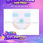 Free Blue Diaper Free Flower Art Baby Shower Free SVG - Instant Download