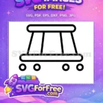 Free Classic Black Stroller Free Simple Outline Pram Baby Shower Free SVG - Instant Download