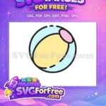 Free Cute Beach Ball Free Pastel Colors Baby Shower Free SVG - Instant Download