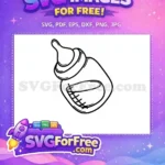 Free Cute Baby Free Adorable Stork Baby Shower Free SVG - Instant Download