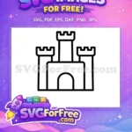Free Castle Silhouette Free Royal Theme Baby Shower Free SVG - Instant Download
