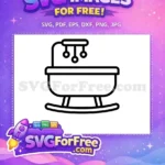 Free rocking bassinet Free hanging mobile Baby Shower Free SVG - Instant Download