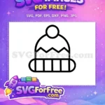 Free Winter Hat Free Pom Pom Zigzag Baby Shower Free SVG - Instant Download