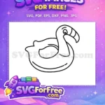 Free Happy Flamingo Float Free Pool Toy Baby Shower Free SVG - Instant Download