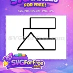 Free Geometric Stacked Blocks Free Simple House Baby Shower Free SVG - Instant Download