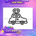 Free Cute Wind-Up Car Free Baby Shower Party Decoration Free SVG - Instant Download