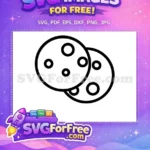 Free Outline Cookies Free Polka Dot Baby Shower Free SVG - Instant Download