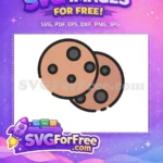 Free Brown Chocolate Cookies Free Sweet Snack Baby Shower Free SVG - Instant Download