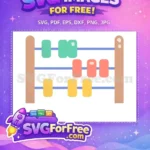 Free bright abacus toy Free math learning aid Baby Shower Free SVG - Instant Download