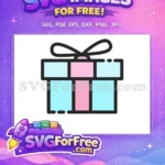 Free Blue Gift Box Free Pink Bow Baby Shower Free SVG - Instant Download