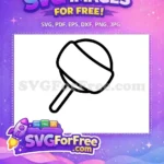 Free Classic Round Lollipop Free Sweet Treat Baby Shower Free SVG - Instant Download