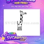 Free Happy Giraffe Free Eating Leaves Baby Shower Free SVG - Instant Download