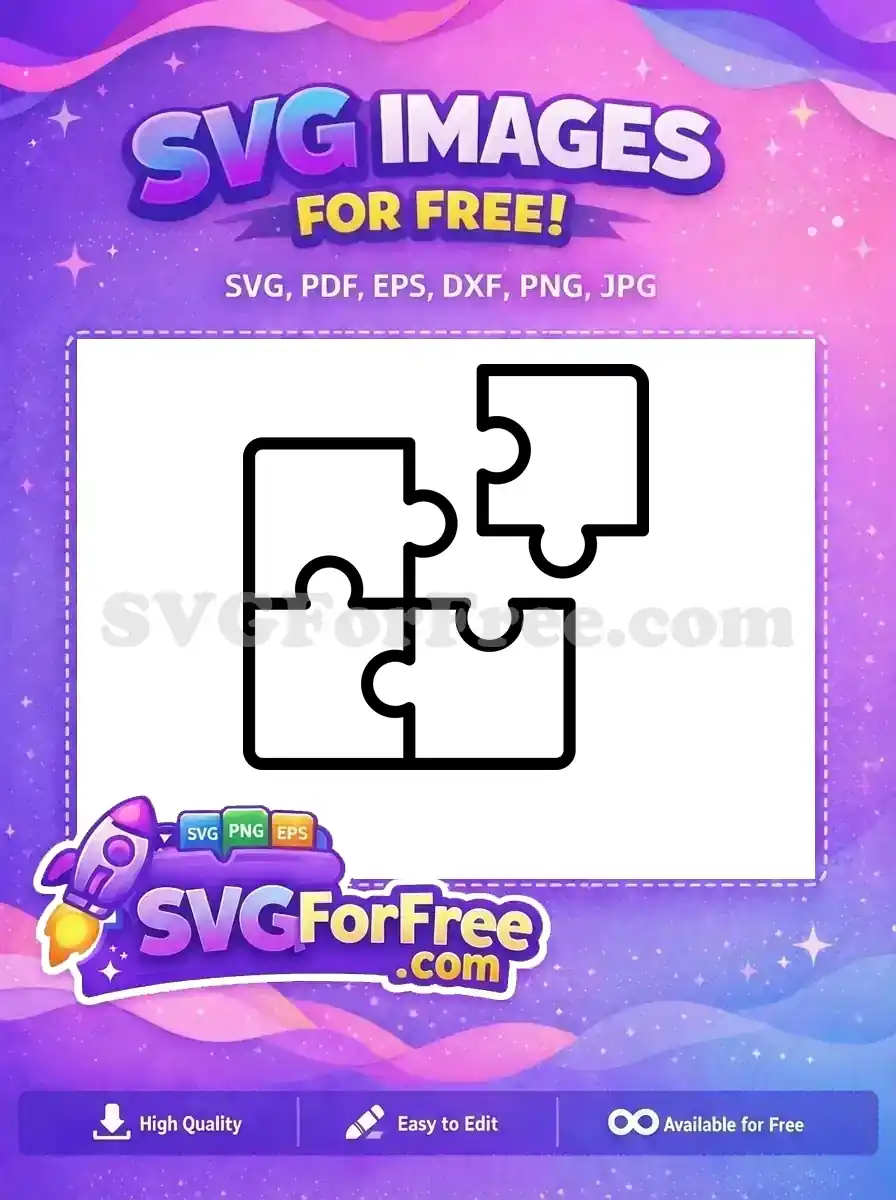 A free icon showing three puzzle pieces, two connected and one detached, symbolizing problem-solving. Download this free design now!