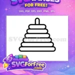 Free Baby Stacker Free Outline Craft Baby Shower Free SVG - Instant Download