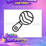 Free Wavy Rattle Design Free Simple Baby Shower Free SVG - Instant Download