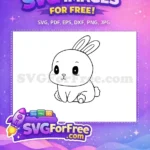 Free Innocent Big Eyes Free Simple Line Art Baby Shower Free SVG - Instant Download