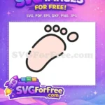 Free Pink Baby Footprint Free Tiny Newborn Feet Baby Shower Free SVG - Instant Download