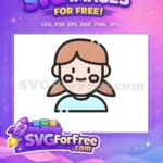 Free Smiling Baby Free Brown Pigtails Baby Shower Free SVG - Instant Download