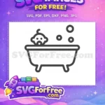 Free Cute Baby Bathtub Free Bubbly Celebration Baby Shower Free SVG - Instant Download