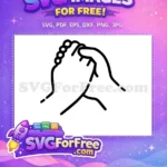 Free Praying Hand Free Rosary Beads Baby Shower Free SVG - Instant Download
