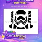 Free Black White Stormtrooper Free Imperial Helmet Design Star Wars Free SVG - Instant Download