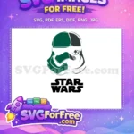Free Green Stormtrooper Helmet Free Star Wars Grogu Mandalorian Free SVG - Instant Download