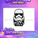 Free Dripping Stormtrooper Helmet Free Black White Star Wars Free SVG - Instant Download