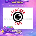 Free Red Teacher Free Eye Cam Back To School Free SVG - Instant Download