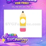 Free Yellow Pencil Free Pink Eraser Back To School Free SVG 1 - Instant Download