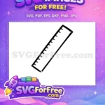 Free Black White Ruler Free Measurement Tool Back To School Free SVG - Instant Download