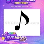 Free Black Music Free Eighth Note School Free SVG - Instant Download
