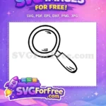 Free black magnifying Free school icon Back To School Free SVG - Instant Download