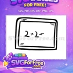 Free Blackboard Math Free Simple Equation School Free SVG - Instant Download