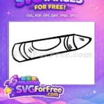 Free black outline crayon Free school supply art Back To School Free SVG - Instant Download