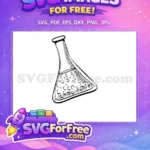 Free Chemistry Flask Free Bubbling Experiment Back To School Free SVG - Instant Download
