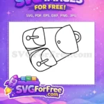 Free School Backpack Free Two Pockets Back To School Free SVG - Instant Download