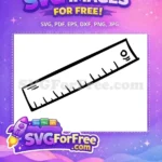 Free Black Ruler Free School Supply Back To School Free SVG - Instant Download