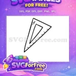 Free Black Outlined Triangle Ruler Free Drawing Tool Back To School Free SVG - Instant Download