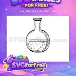 Free Lab Flask Free Bubbling Liquid School Chemistry Free SVG - Instant Download