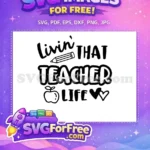 Free Teacher Life Free Pencil Back To School Free SVG - Instant Download