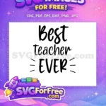 Free Teacher Free Black Calligraphy Back To School Free SVG - Instant Download