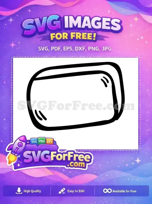 A free hand-drawn rectangle SVG with thick, irregular black outlines, ideal for casual designs. This free design is versatile.