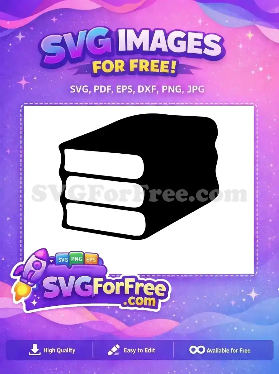 Download this free design: three minimalist, stacked books or files, perfect for digital projects. A versatile free vector.