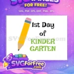 Free Colorful Pencil Free First Day Kindergarten Back To School Free SVG - Instant Download